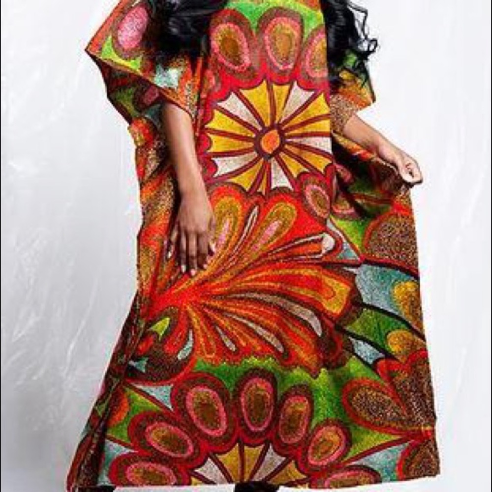 AFRICAN PRINT KAFTAN DRESS